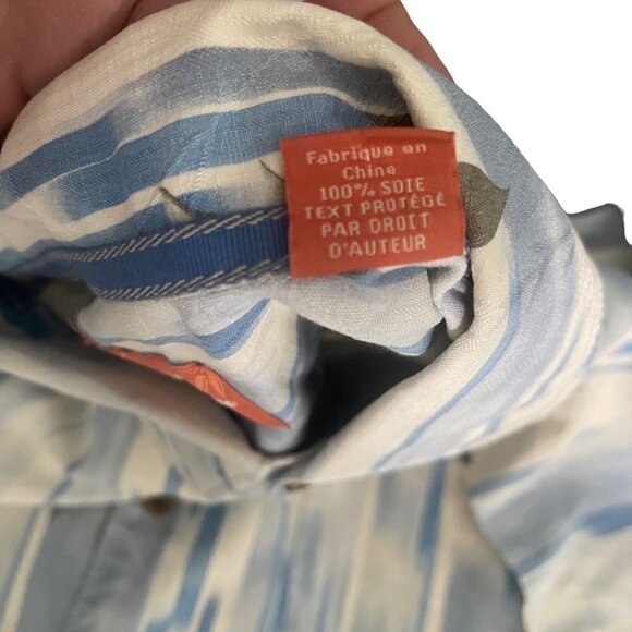 Tommy Bahama men button down hawaiian 100% silk short sleeve campshirt Size L - Picture 4 of 10